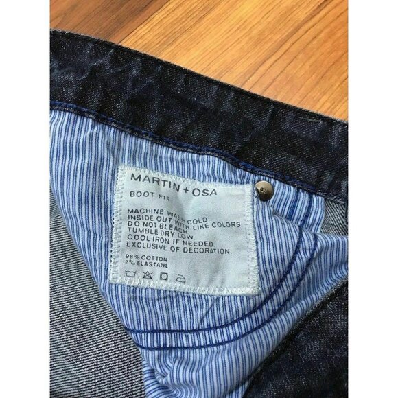 Martin + Osa Jeans Women's Size 28 Long Boot Leg Fit Dark Wash - Picture 6 of 6